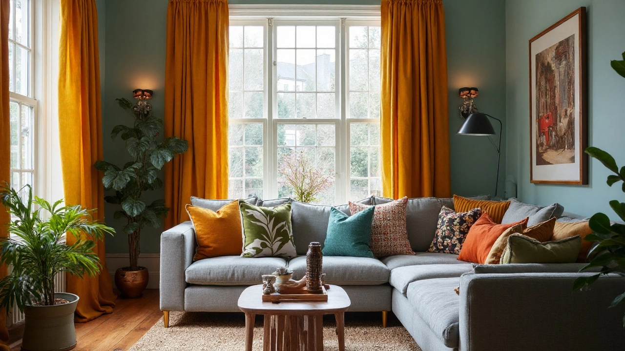 Best Curtain Colors to Match a Grey Sofa: Modern Living Room Ideas