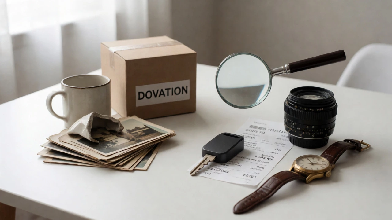 Comparison of low-value clutter and high-value stored items